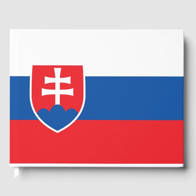 Flagge der Slowakei Gästebuch (Vorderseite)