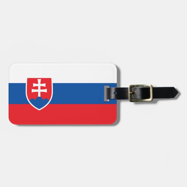 Flagge der Slowakei Gepäckanhänger (Vorderseite horizontal)