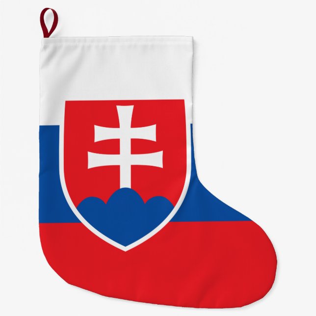 Flagge der Slowakei Großer Weihnachtsstrumpf (Vorderseite)
