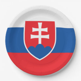 Flagge der Slowakei Pappteller