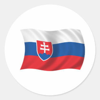 Flagge der Slowakei Runder Aufkleber
