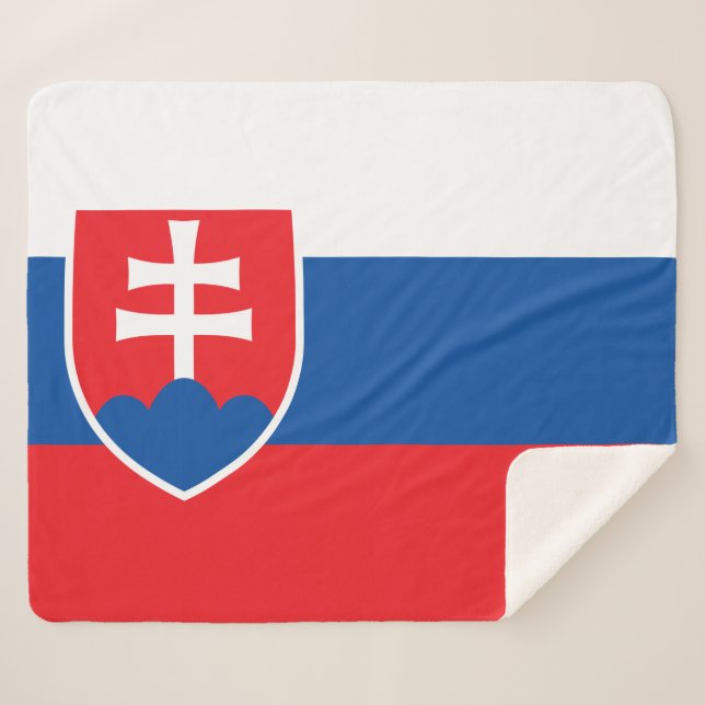 Flagge der Slowakei Sherpadecke (Vorderseite (Horizontal))