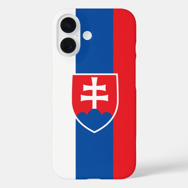 Flagge der Slowakei (vertikale Variante) iPhone 16 Hülle (Rückseite)