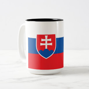 Flagge der Slowakei Zweifarbige Tasse