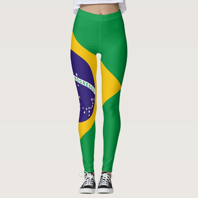 Flagge der sonnigen Leggings in Brasilien| Super W (Vorderseite)