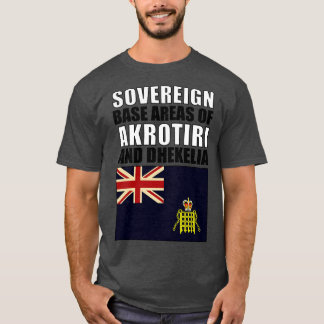 Flagge der souveränen Grundgebiete von Akrotiri un T-Shirt