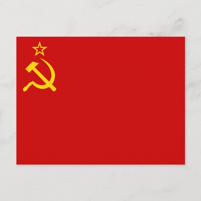 Flagge der sowjetischen Gewerkschaft Postkarte (Vorderseite)