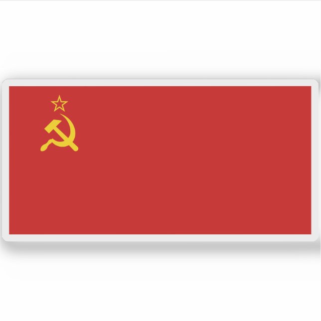 Flagge der Sowjetunion (1924-1936) Aufkleber (Vorderseite)