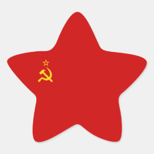 Flagge der Sowjetunions /USSR/CCCP Stern-Aufkleber