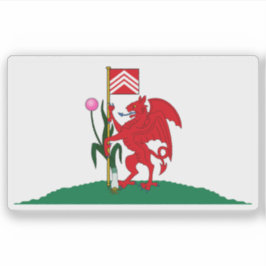 Flagge der Stadt Cardiff, Wales Aufkleber