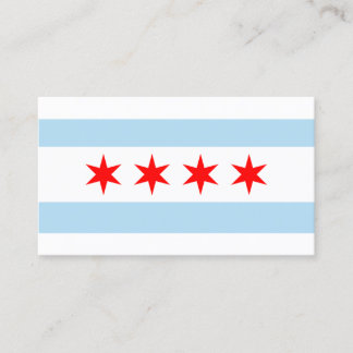 Flagge der Stadt Chicago Visitenkarte