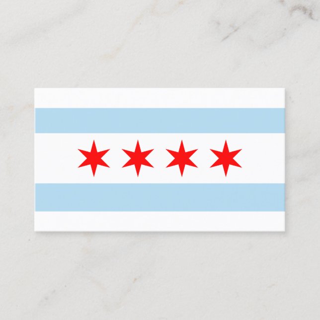 Flagge der Stadt Chicago Visitenkarte (Vorderseite)