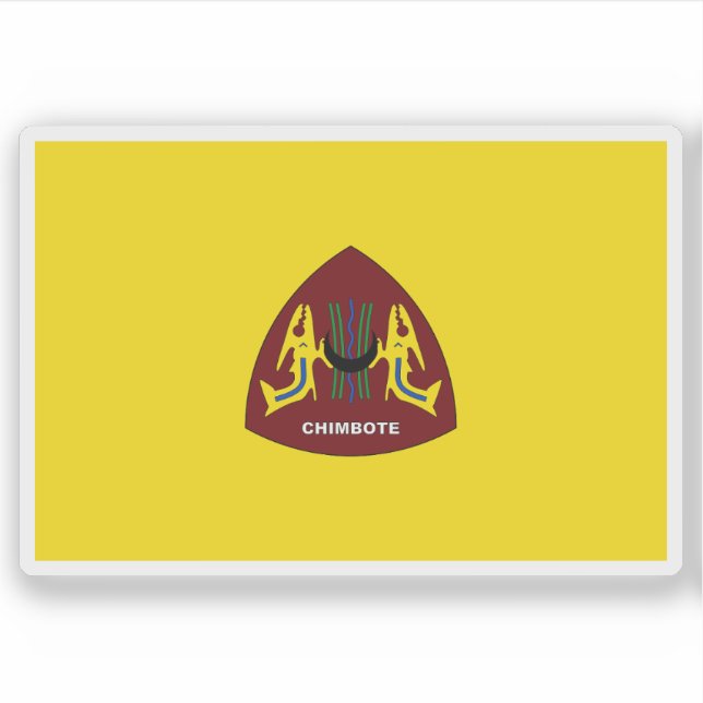 Flagge der Stadt Chimbote, Peru Aufkleber (Vorderseite)