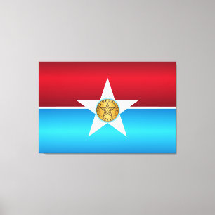 Flagge der Stadt Dallas Leinwanddruck