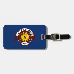 Flagge der Stadt El Paso, Gepäckmarke Texas Gepäckanhänger