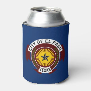 Flagge der Stadt El Paso, Texas Can Cooler Dosenkühler