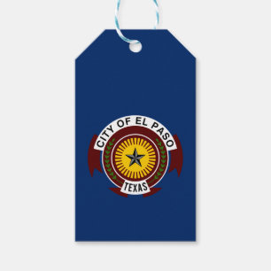 Flagge der Stadt El Paso, Texas Geschenketiketts Geschenkanhänger