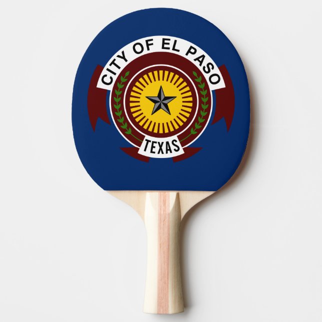 Flagge der Stadt El Paso, Texas Ping Pong Paddle Tischtennis Schläger (Vorderseite)