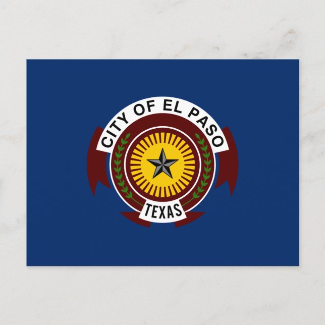 Flagge der Stadt El Paso, Texas Postcard Postkarte (Vorderseite)