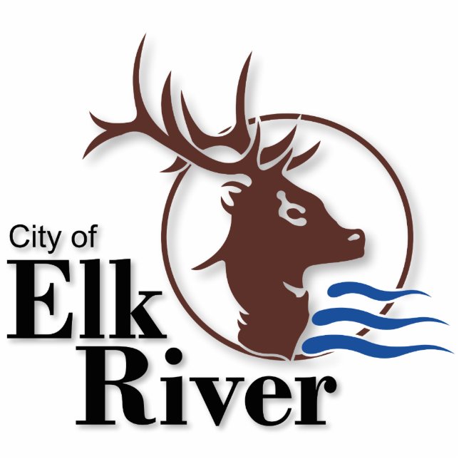 Flagge der Stadt Elk Freistehende Fotoskulptur (Vorne)