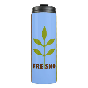 Flagge der Stadt Fresno, Kalifornien Thermal Tumbl Thermosbecher