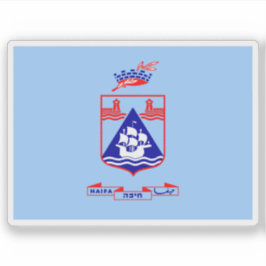 Flagge der Stadt Haifa, Israel Aufkleber