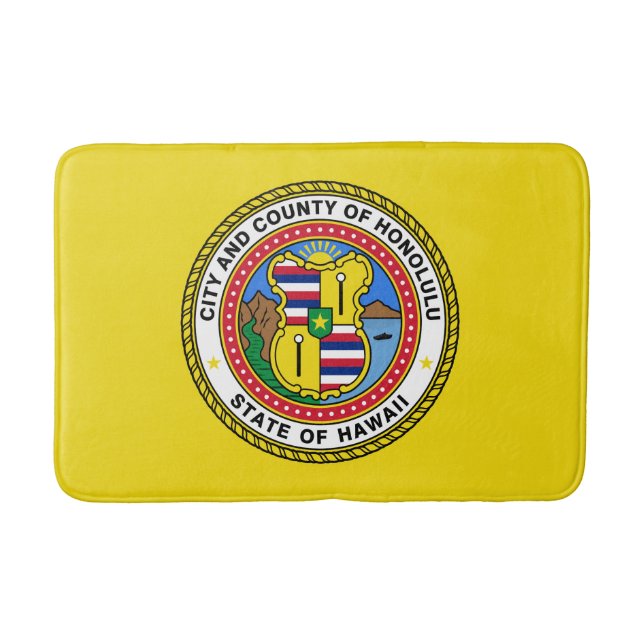 Flagge der Stadt Honolulu, Hawaii Bath Mat Badematte (Vorderseite)