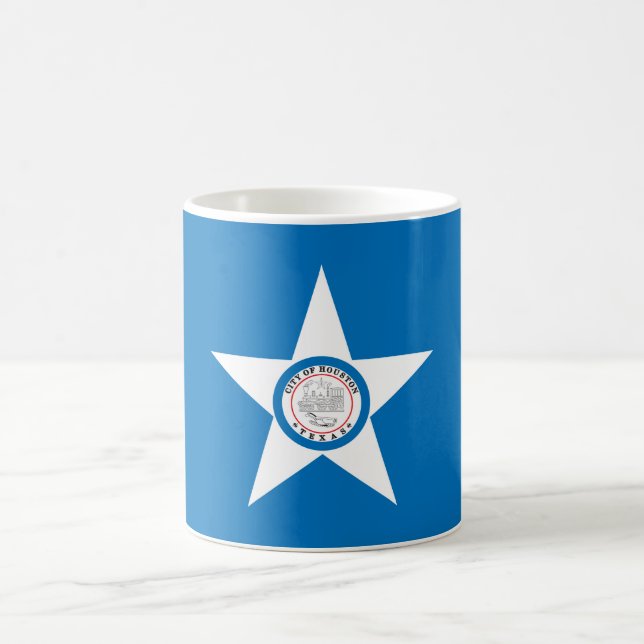 Flagge der Stadt Houston Kaffeetasse (Mittel)