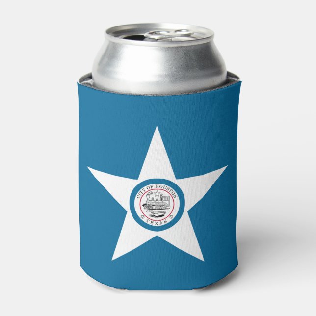 Flagge der Stadt Houston, Texas Can Cooler Dosenkühler (Kanne Vorderseite)