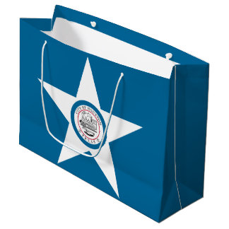 Flagge der Stadt Houston, Texas Große Geschenktasc Geschenktüte