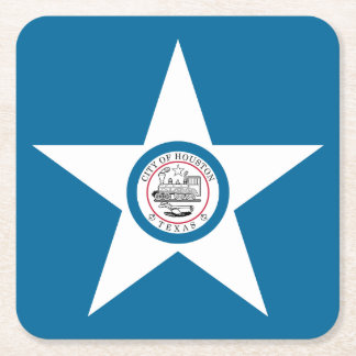 Flagge der Stadt Houston, Texas Square Paper Coast Rechteckiger Pappuntersetzer