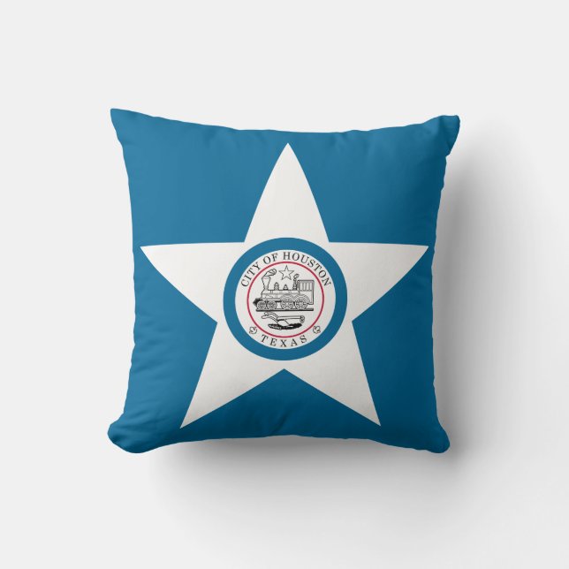 Flagge der Stadt Houston, Texas Throw Kissen (Vorderseite)
