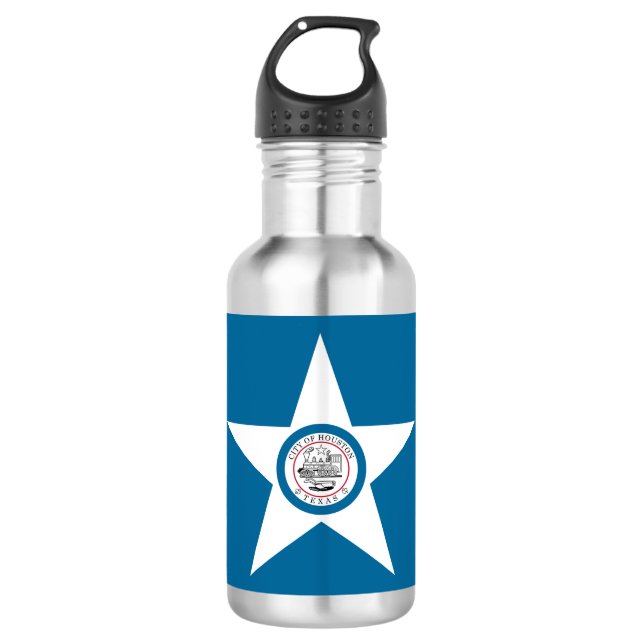 Flagge der Stadt Houston, Texas Wasserflasche (Vorderseite)