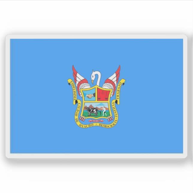 Flagge der Stadt Huacho, Peru Aufkleber (Vorderseite)