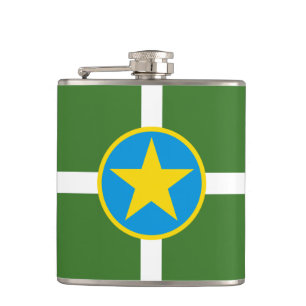 Flagge der Stadt Jackson, Mississippi Hip Flask Flachmann