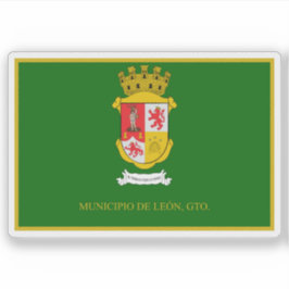 Flagge der Stadt León, Guanajuato, Mexiko Aufkleber