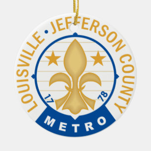 Flagge der Stadt Louisville Keramik Ornament