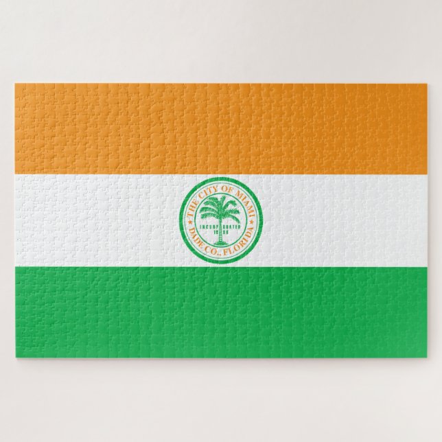 Flagge der Stadt Miami (Florida) (Horizontal)