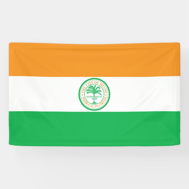 Flagge der Stadt Miami (Florida) Banner (Horizontal)