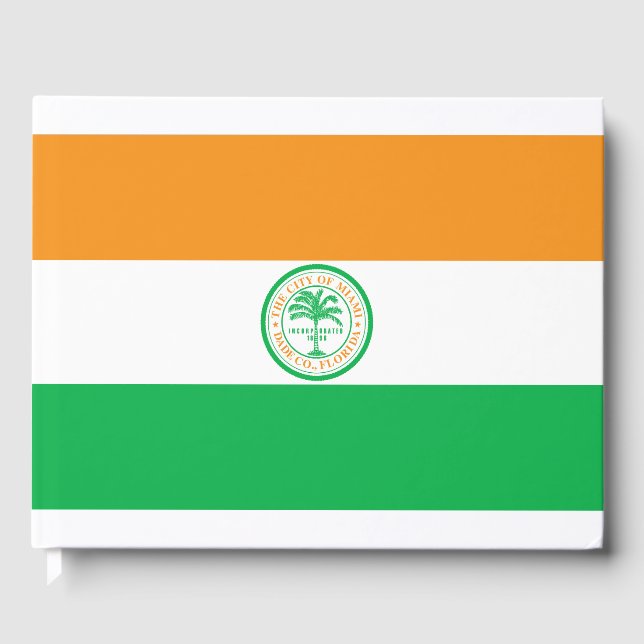 Flagge der Stadt Miami (Florida) Gästebuch (Vorderseite)