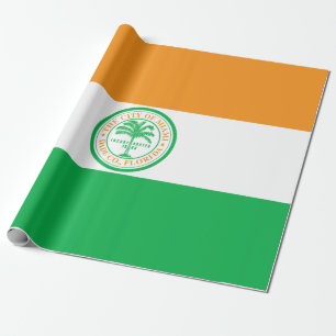 Flagge der Stadt Miami (Florida) Geschenkpapier