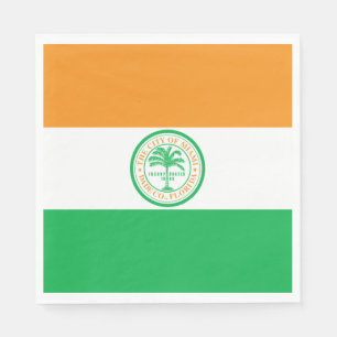 Flagge der Stadt Miami (Florida) Serviette