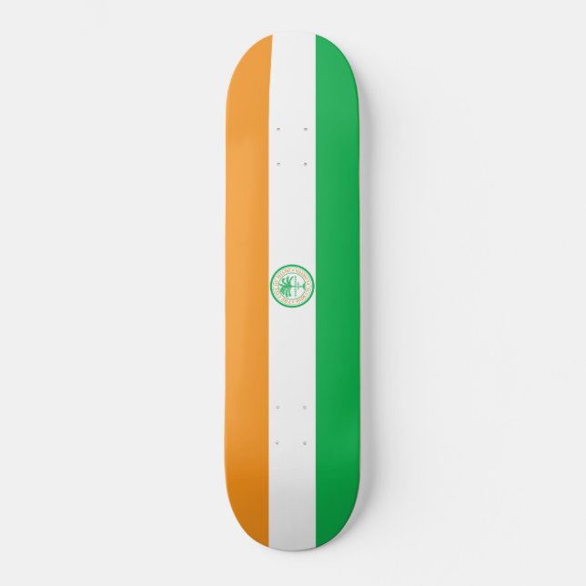 Flagge der Stadt Miami (Florida) Skateboard (Vorderseite)