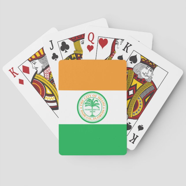 Flagge der Stadt Miami (Florida) Spielkarten (Rückseite)