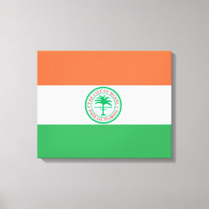 Flagge der Stadt Miami Leinwanddruck