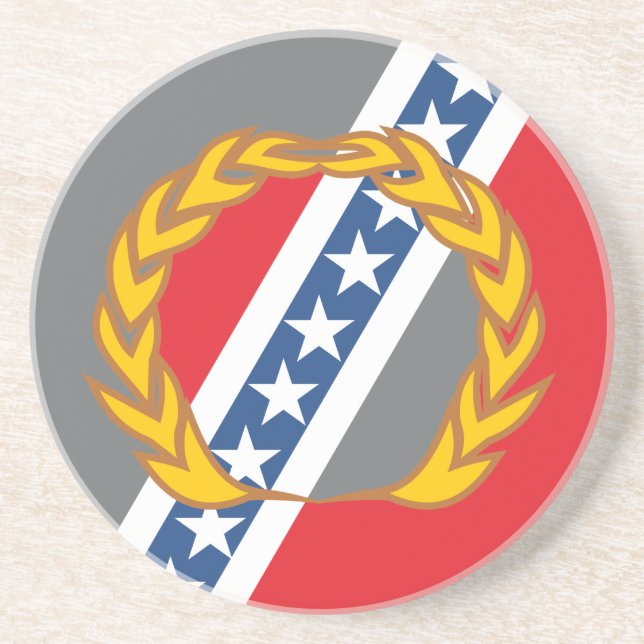Flagge der Stadt Montgomery Sandstein Untersetzer (Vorne)