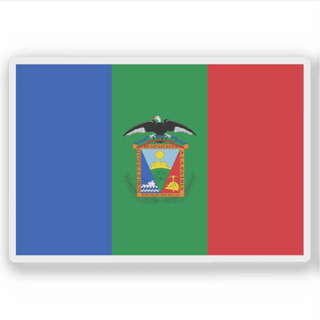 Flagge der Stadt Moquegua, Peru Aufkleber (Vorderseite)