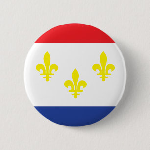 Flagge der Stadt New Orleans Button