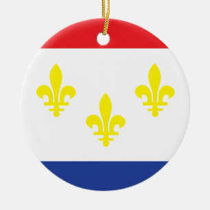 Flagge der Stadt New Orleans Keramikornament