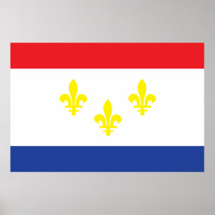 Flagge der Stadt New Orleans Poster